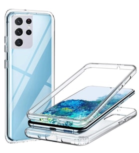 Samsung Galaxy S21 Ultra Uyumlu Kılıf Zore Enjoy Kapak (Renksiz)