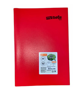 Mynote Text Neon Defter A5 60 Yp Kareli - Kırmızı (Kırmızı)
