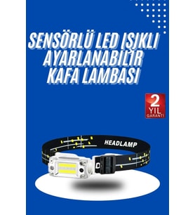 Northcity Kafa Lambası - Su Geçirmez 3 Modlu LED Fener Hareket Sensörlü, Şarjlı ve Elastik Bantlı