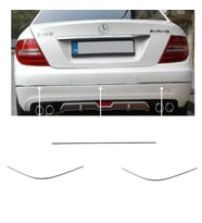 Mercedes w204 Arka Tampon Nikelajı 3 Parça 2011-2013
