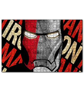 Cakapuzzle Iron Man Yakın Plan İllüstrasyon  Puzzle Yapboz MDF (Ahşap) (120 Parça)