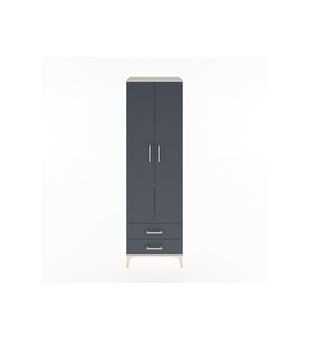 Hyperion Dolap 4 Raflı 2 Çekmeceli 2 Kapaklı 60x44x195 Aytaşı-Antrasit