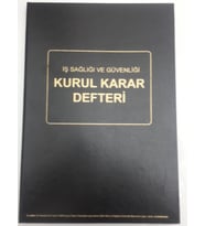 İş Güvenliği Kurul Karar Defteri -DERİ CİLTLİ (Siyah)