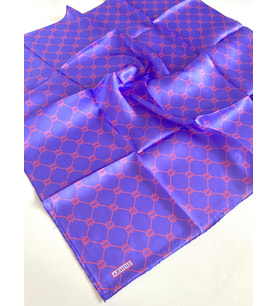 Armine Lila Monogram Desen Tivil İpek Eşarp 9178-07
