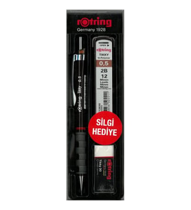 ROTRING TİKKY VERSATİL RD 0.5+ MİN+ SİLGİ HEDİYELİ BORDO SET