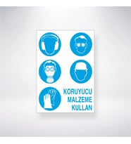 Koruyucu Malzeme Kullan 21x28 Arkası Yapışkanlı Levha