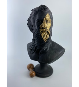 Poseidon 'Gold Scar' Dekoratif Heykel, Pop Art Roma Yunan Heykelleri