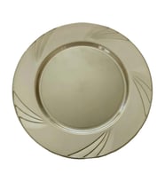 Omeyva Davet Parti Doğum Günü Altın Bronz Renk Sert Plastik Mika Tabak - 23 Cm. - 60 Adet