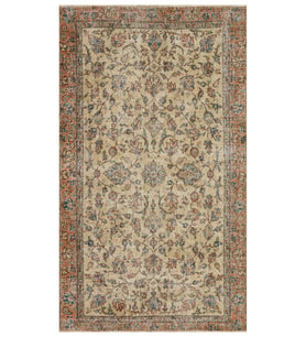 Yün Eskitme El Yapımı Halı 143x241 cm 10012