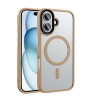 Coverzone ?Phone 16 Plus ile Uyumlu Sert PC Arka Y�zey Wireless ?arj �zellikli Buzlu Saydam ZF Kapak