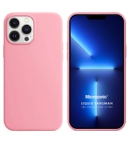 Microsonic Apple iPhone 13 Pro Kılıf Liquid Lansman Silikon Pembe