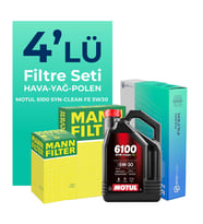 MANN Peugeot 307 1.6 Dizel Filtre Bakım Seti Motul Motor Yağlı (2001-2008) 4 Lü