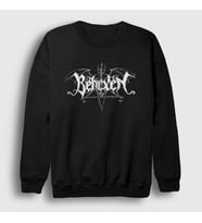 Presmono Unisex Siyah Logo Metal Behexen Sweatshirt 480810tt