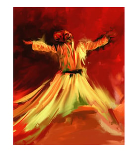 Mevlana 3 Sayılarla Boyama Seti Canvas Kasnaklı 40 x 50 cm