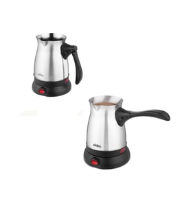 ÇELİK ELEKTRİKLİ CEZVE TÜRK KAHVE MAKİNESİ - 6FİNCAN=500ML 360 DERECE KABLOSUZ KULLANIM 600W SCM-2992 (5343)