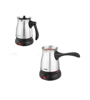 ÇELİK ELEKTRİKLİ CEZVE TÜRK KAHVE MAKİNESİ - 6FİNCAN=500ML 360 DERECE KABLOSUZ KULLANIM 600W SCM-2992 (5343)