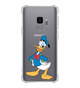 Samsung Galaxy S9  Köşe Korumalı Antişok Kapak Donald Duck Tasarımlı Şeffaf  Kılıf