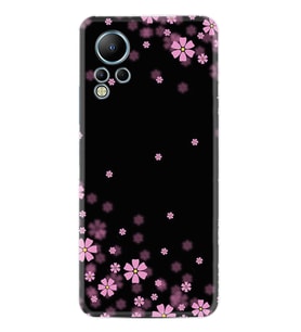 Infınix Note 12 Kılıf Resimli Desenli Baskılı Silikon Black flowers 1391