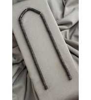 Hematit Doğal Taş Mat Siyah 6x8mm Dizi
