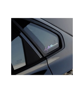 A6 Yan Cam Sticker Oto Kapı 20 Cm X 7 Cm Hologram c6