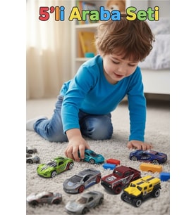 3'lü Metal Oyuncak Araba Seti - Dayanıklı Diecast Model Yarış ve Arazi Araçları