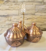 BAKIR ÇEREZLİK İŞLEMELİ 3 HAZNELİ MODEL MAT RENK