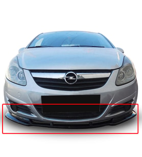 Opel Corsa D Ön Lip Parlak Siyah Ön Ek Plastik 2006 - 2014