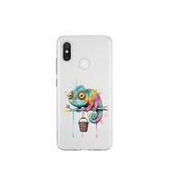 Xiaomi Mi 8 ile Uyumlu Splash Bukalemun Tasarımlı Şeffaf Silikon Kılıf