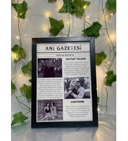 Anı Gazetesi Tasarımlı Fotoğraf Çerçevesi Arkadaşlık Tablosu