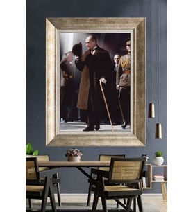 Gümüş Çerçeveli Atatürk Tablo za351