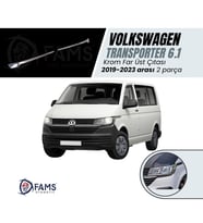 VW T6.1 TRANSPORTER 2019-2023 Arası Krom Far Üst Çıta 2 Parça Paslanmaz Çelik