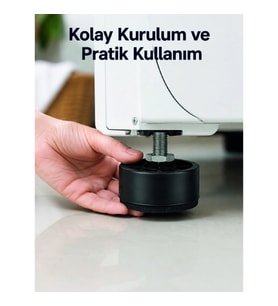 Mey İthalat® 4 Adet Titreşim Önleyici Çamaşır Makinesi Ayak Pedi