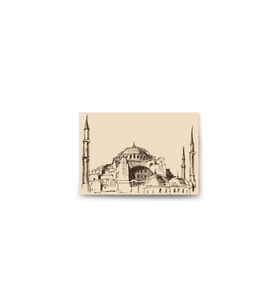 Ayasofya Çizimli Tablo - 105787 - 40x60 Cm