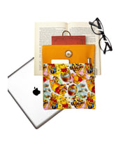 Kitap Kılıfı / Tablet Kılıfı / Ebook Kılıfı / Çok Amaçlı Kılıf  ( Ayıcık ve Bal Kavanozu ) (Sarı)