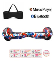 Elektrikli Kaykay Hoverboard Bluetooth Hoparlörlü 6.5 İnç Grafiti D09 - Çanta Hediye