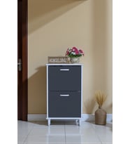 Eliusta Kalvo 52 cm Genişlikte Antrasit Renk Ayakkabılık 52x86x26 cm Ayaklı Ayakkabılık