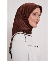 Levidor Kristal Eşarp Bulut Batik Kahve