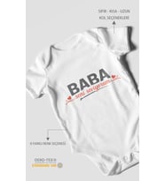 Baba, Seni Seviyorum Kısa Kollu Bebek Body %100 Pamuk
