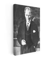 Kanvas Tablo Atatürk Yelekli Sivil Duruş Atatürk Tablosu Ev Ofis Duvar Dekoru