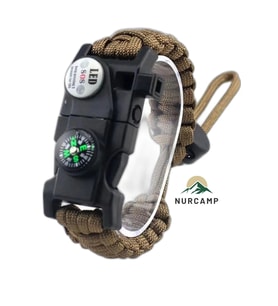 Paracord Kamp Bileklik Hayatta Kalma Bilekliği