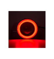 Kırmızı Angel Led Sis Lamba Far Seti Yuvarlak 76 mm Mercekli