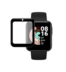 Xiaomi Mi Watch Lite 3D Full Kavisli PMMA Cam Ekran Koruyucu (Siyah)