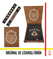 Galatasaray Lisanslı 5 Yıldızlı Gerçekleri Tarih Yazar Şal Atkı Şampiyonuk Özel Ahşap Kutulu (Siyah)