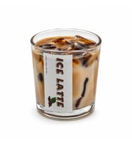 Gül Kokulu Latte Aromalı Cam Bardak Mum