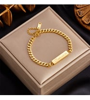 Happy Everyday Zincir Gold Çelik Bileklik
