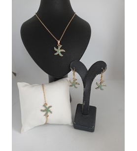 Turkuaz (Firuze) Taşı Kolye/Küpe/Bileklik Set Modellerimiz-1001