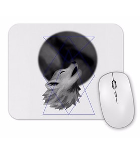 Lobo Uivando Mouse Pad
