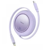 Baseus P10364500213-00 Free2 Pull Mini Kablolu USB-C 100W 2M Mor Şarj Kablosu
