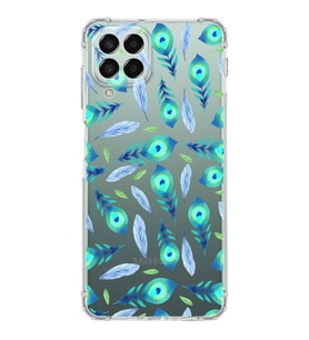 PrintiFy Samsung Galaxy M33 Uyumlu Nazar Boncuğu 3 Baskılı Şeffaf Köşe Korumalı Antişok Kılıf