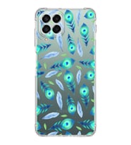 PrintiFy Samsung Galaxy M33 Uyumlu Nazar Boncuğu 3 Baskılı Şeffaf Köşe Korumalı Antişok Kılıf
